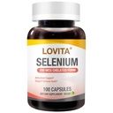 LOVITA Selenium 200 mcg, Glycinate Chelated Form for High Absorption, Yeast Free, Immune & Thyroid Health Support 100 Vegan Capsules