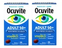 Ocuvite Adult 50+ Eye Health Vitamins and Mineral Supplements with Lutein, Zeaxanthin and Omega-3, 90 Soft Gels (Pack of 2)