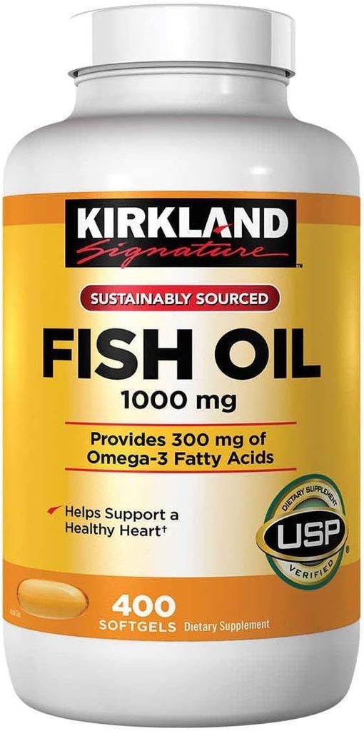 Omega-3 Fish Oil Concentrate 1, 000 Mg, 400 Softgels