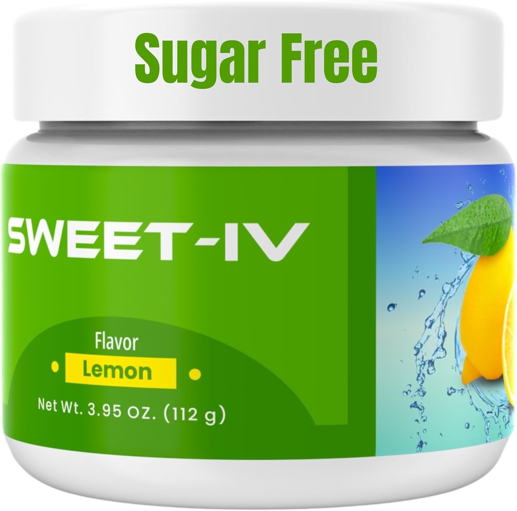 Pólvora electrolítica IV dulce – 3.9g Servir la bebida saborada mezcla Magnesio, Cobre – 40 Serviciones Polvo de magnesio para los entusiastas deportivos, atletas – delicioso y refrescante (Límón)