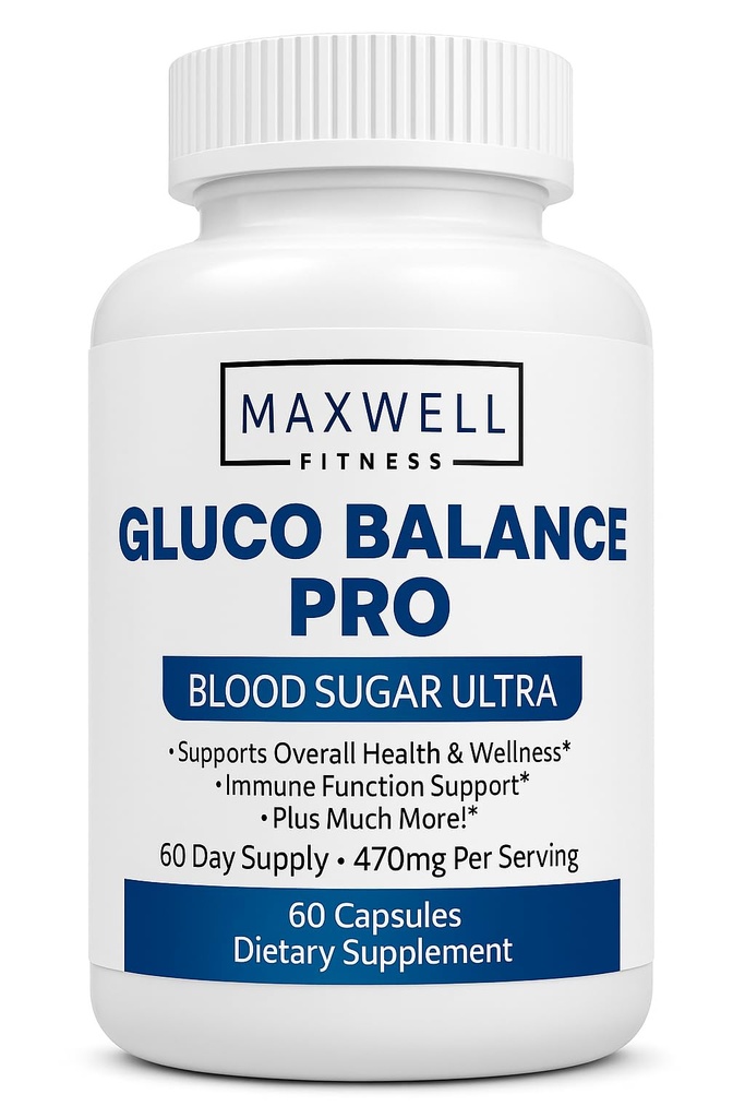 GlucoBalance Pro - Made in USA - Natural Formula to Maintain Healthy Levels, Energy Management, Daily Needs Formula, Blood Balance Formulation, 60 Capsules (1)