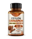 Ceylon Cinnamon Capsules 1200mg – Made in USA – Certified Organic Cinnamon Supplements – Supports Healthy Metabolism and Glucose Balance – 60 Vegan Pills