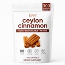LIRAE Ceylon Cinnamon Softgels with MCT Oil – 300 Softgels – True Ceylon Cinnamon Supplement – Non-GMO, Gluten Free – Gentle Daily Wellness Support (1)