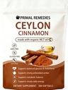Primal Remedies Ceylon Cinnamon 7200MG with MCT Oil – 300 Softgels, Non-GMO & Gluten Free, Premium Ceylon Cinnamon Formula