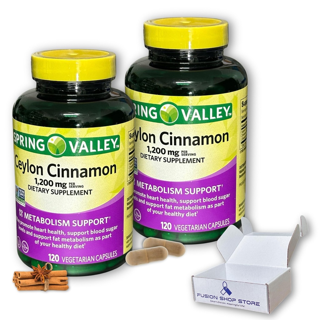 Ceylon Cinnamon 1200mg- 120ct Capsules (Pack of 2)