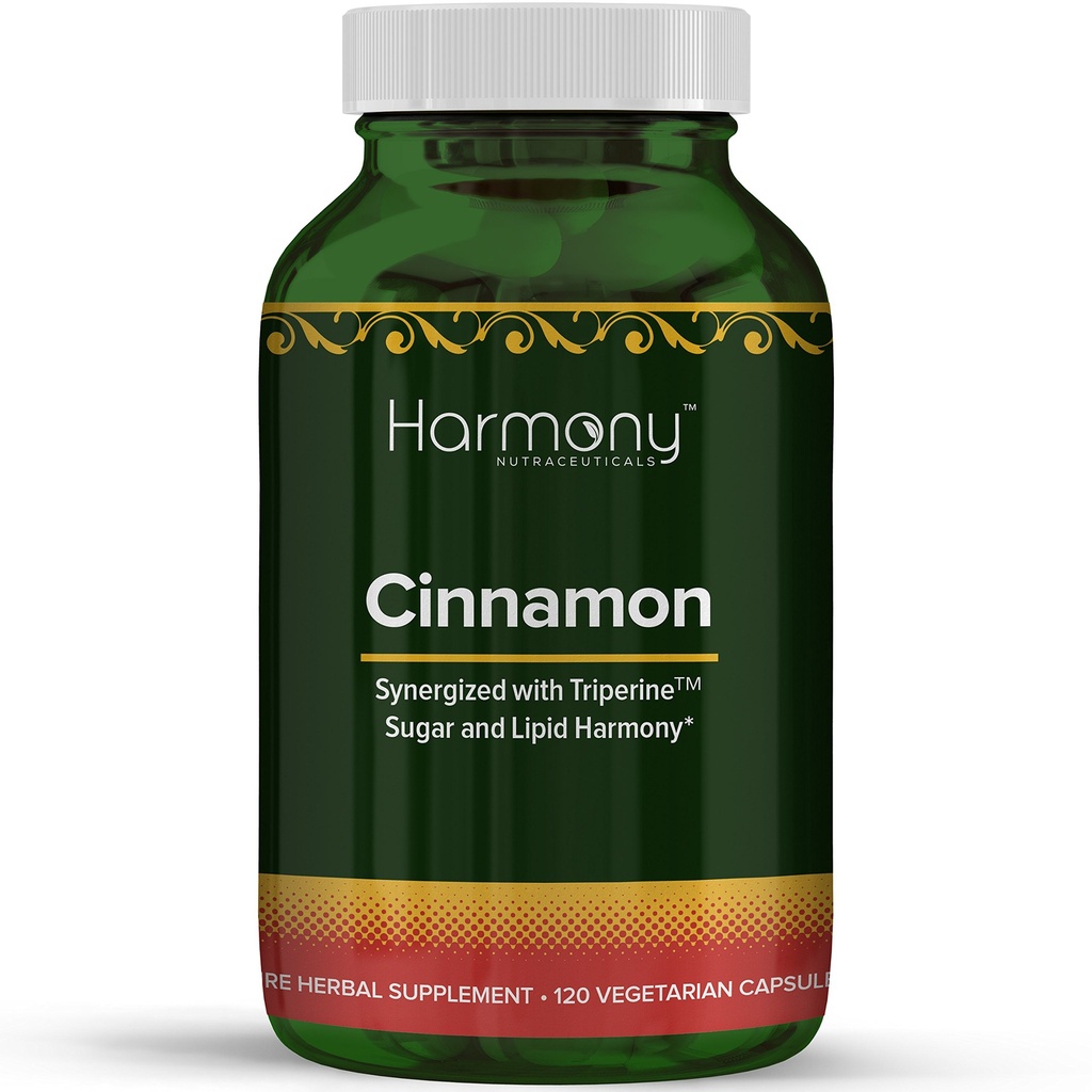 Cinnamon - Superior Ceylon - Sugar & Lipid Harmony - Harmony Nutraceuticals Ayurvedic Medicine for Heart and Circulatory Health