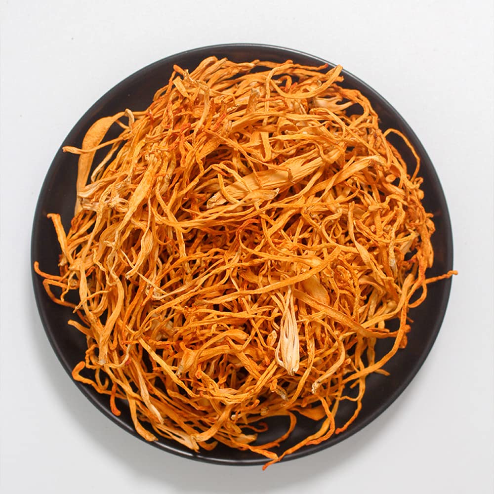 Cordyceps Flower Plum Flower Cordyceps Cordyceps Dried Flowers Cordyceps Mushroom Militaris/Chong Cao Hua/Cordyceps Herbal (250grams)