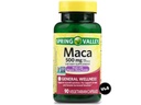 Spring Valley Maca Root 500mg Capsules, Organic Maca Root for Women and Men + VLS Sticker.
