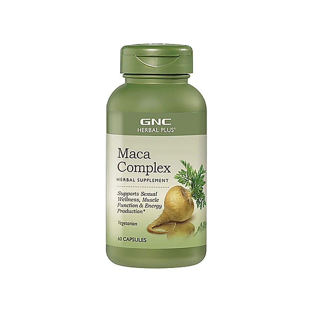 GNC Herbal Plus Maca Complex Supplement, Vegetarian, Supports Sexual Wellness, 30 Servings