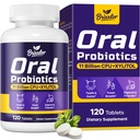 Oral Probiotics for Mouth Bad Breath for Adults - Fresh Breath & Great Oral Health, 52.6 Billion CFU Oral Probiotics for Teeth and Gums & Gut Health| Mint Flavor| 120 Lozenges