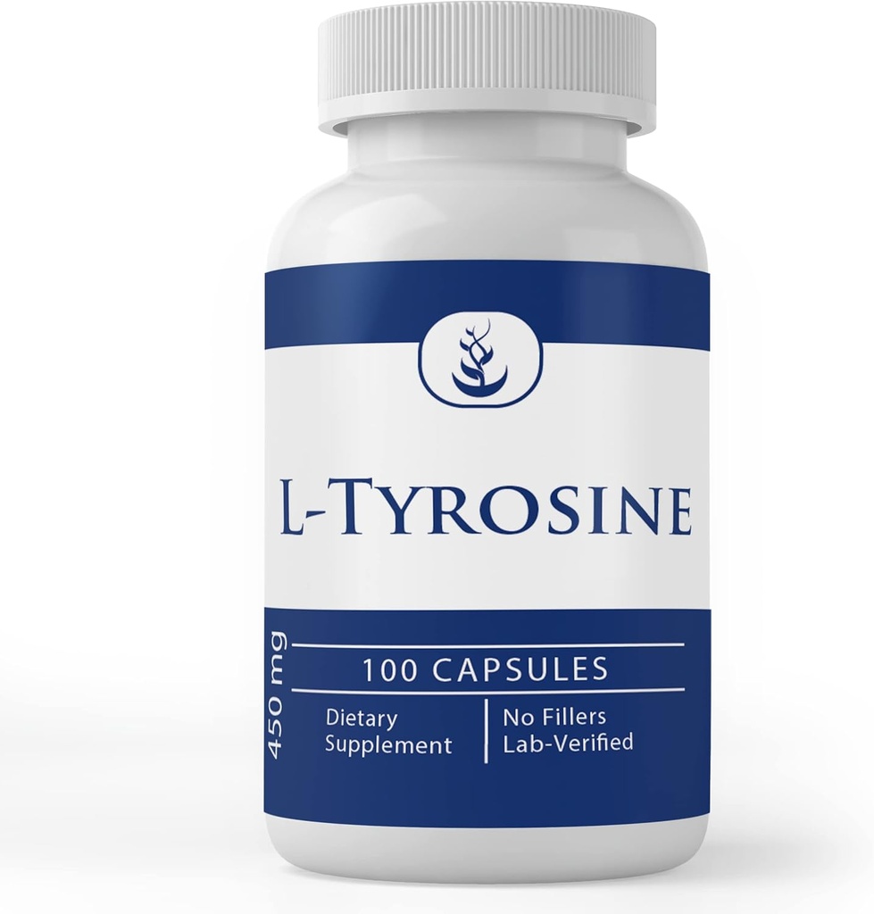 Pure Original Ingredients L-Tyrosine (100 Capsules) Always Pure, No Additives Or Fillers, Lab Verified