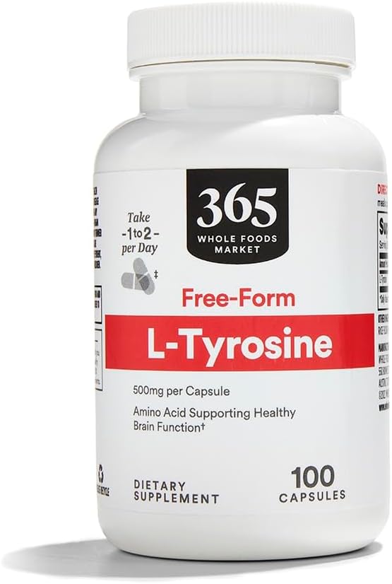 365 por Whole Foods Market, L Tyrosine 500Mg, 100 cápsulas