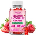 Vitamin B-Complex Gummies for Women & Men, Methyl B12, B1, B2, B3, B5, B6, B7 & B9 - Vitamin B Complex with Vitamin C Supports Energy & Immune Function, Strawberry Flavor, 60 Count