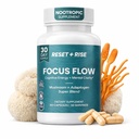 Nootropic Brain Supplement with Lion’s Mane Mushroom, Cordyceps & Rhodiola Rosea Extract - Focus and Energy Supplement, Adaptogen for Brain Health, Mental Clarity, Memory & Mood Support - 60 Capsules