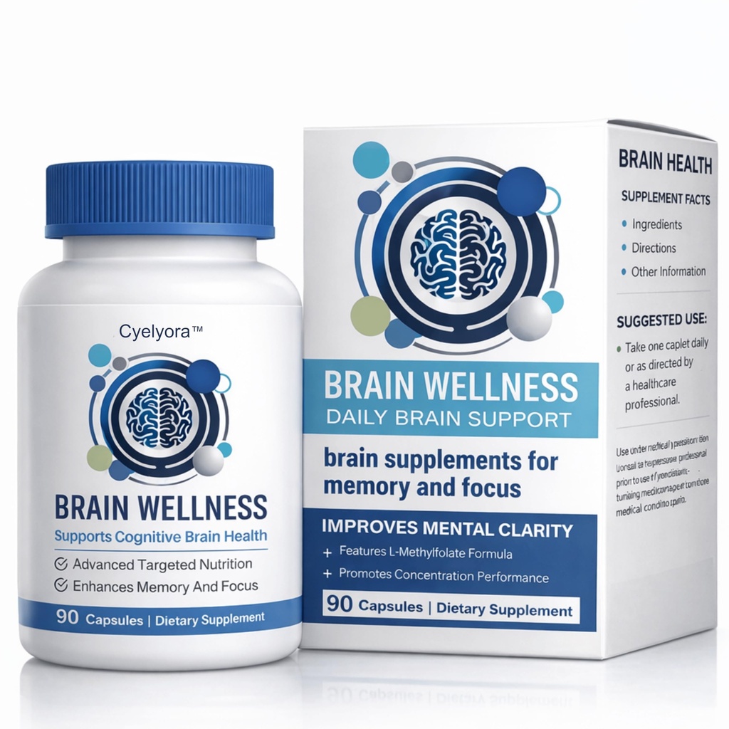 Brain Supplements for Memory and Focus | Natural Herbal Formula, Clarity & Cognitive Improvement for Men & Women | 90 Capsules