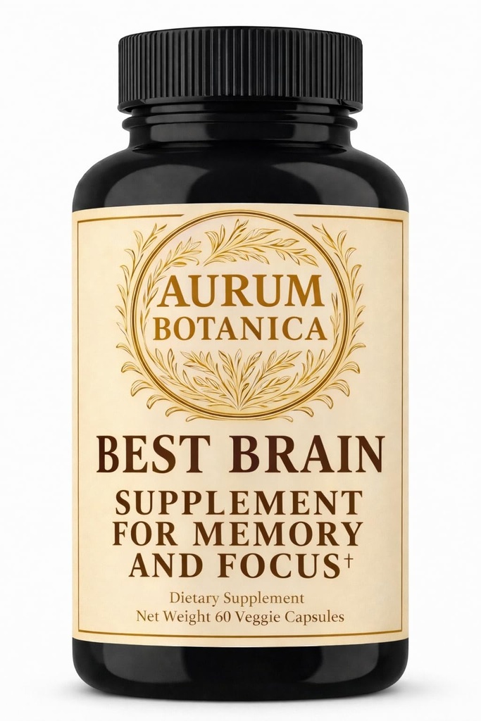 Best Brain Supplement for Memory and Focus - L-Theanine, Lion's Main, Vitamin B6, B12, D3, Folate, L-Tyrosine, Bacopa Monnieri, Alpha GPC, Theacrine, 30mg of Natural Caffeine (60 Count)