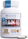 Relaxium BrainIQ Nootropic Brain Supplements | Memory Supplement for Brain Health | Cognitive Supplement & Memory Pill with Lion's Mane | L-threonine & Coffee Extract - 60 Count