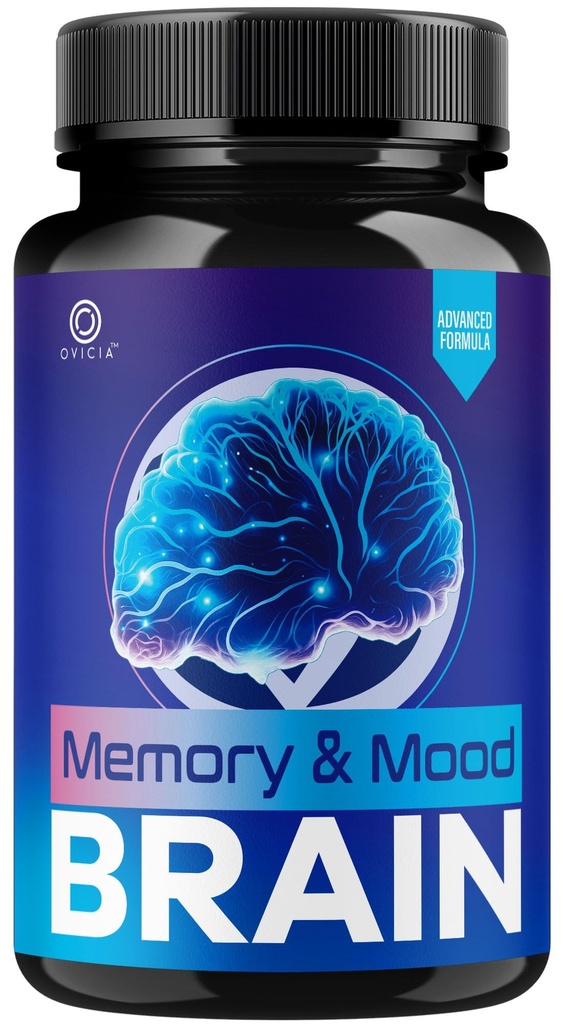 Memory and Mood Brain Capsules - Official MemoryandMoodBrain Pills Advanced Premium Formula Support, All Natural Ingredients Vitamins for Overall Health & Wellness, 60 Capsules for 1 Month