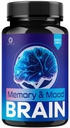 Memory and Mood Brain Capsules - Official MemoryandMoodBrain Pills Advanced Premium Formula Support, All Natural Ingredients Vitamins for Overall Health & Wellness, 60 Capsules for 1 Month