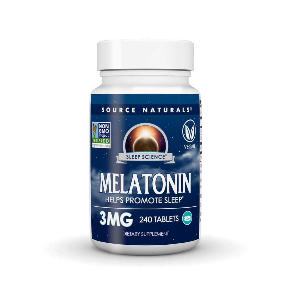 Source Naturals Sleep Science Melatonin, Helps Promote Sleep* - 3 mg - 240 Tablets