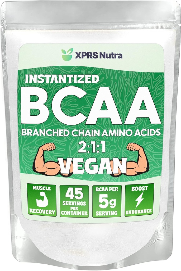 XPRS Nutra BCAA Powder - Suplemento de Aminoácidos para Hombres - Suplementos de entrenamiento de BCAA desfavorados - Suplementos de gimnasio para hombres - Suplementos de Aminoácidos para Mujeres para la recuperación de postes de gimnasio (8 onzas)