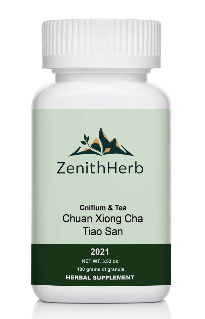 ZenithHerb-Chuan Xiong Cha Tiao San/Cnidium & Tea Herbal Supplement, 100 Grams Granule/Bottle