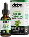Oregano Oil Organic Liquid Drops - 6 Month Supply Organic Oil of Oregano Drops Liquid Tincture Extract, Cleanse, Detox, Immune Support, Digestive Gut Health - Pure Vegan Non-GMO Herbal Tintura 1 oz
