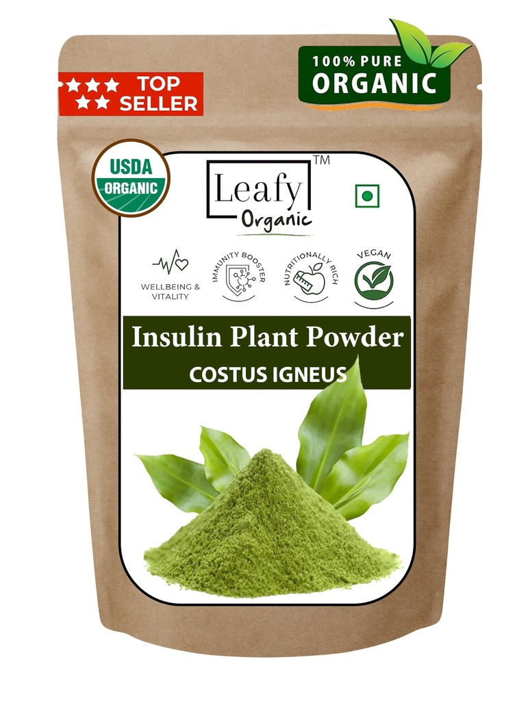 Insulin Plant Powder (Costus Igneus) - 100 Grams / 3.5 oz (33 Days Supply) - USDA Organic - 100% Natural Supplement - Insulin Plant