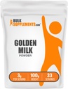 BulkSupplements.com Golden Milk Powder - Golden Milk with Turmeric and Ginger, Black Pepper and Cinnamon Powder, Superfood Supplement - Gluten Free, 3g per Serving, 100g (3.5 oz) (Pack of 1)