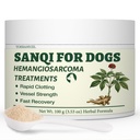 Sanqi Powder for Dogs – Natural Herbal Quick Stop Bleeding for Hemangiosarcoma, Hemoabdomen, Pericardial Effusion, Cancer Bleeding, Severe Bruising, Ulcer-Related Bleeding, Bloody Stools – 100g