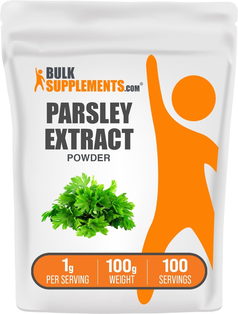 BulkSupplements.com Parsley Extract Powder - Parsley Supplement, Antioxidant Source, Herbal Supplement - Gluten Free, 1g per Serving, 100g (3.5 oz) (Pack of 1)
