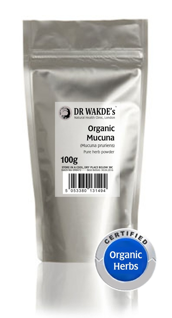 DR WAKDE's Mucuna Powder (Velvet Bean | Kapikacchu) - 100g (3.5oz) | Pure, Raw & Dried Powder | Ayurvedic Herb | Vegan | All Natural