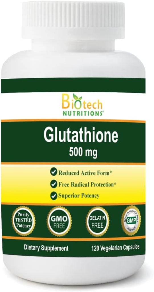 Glutathione 500 mg 120 cápsulas vegetales