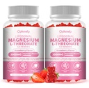 2 Pack Liposomal Magnesium Threonate High-Potency 3000mg Gummies,Liposomal Enhance 98% Absorption,Magnesium L-Threonate Supplements, Muscle & Nervous System for Kids & Adults