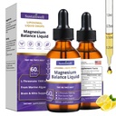 Magnesium L-Threonate Liquid Drops Magnesium L Threonate Supplement 1500mg High Absorption Brain Supplement for Memory Focus Sleep Sugar Free Vegan 4.08 Fl Oz(2 Pack)