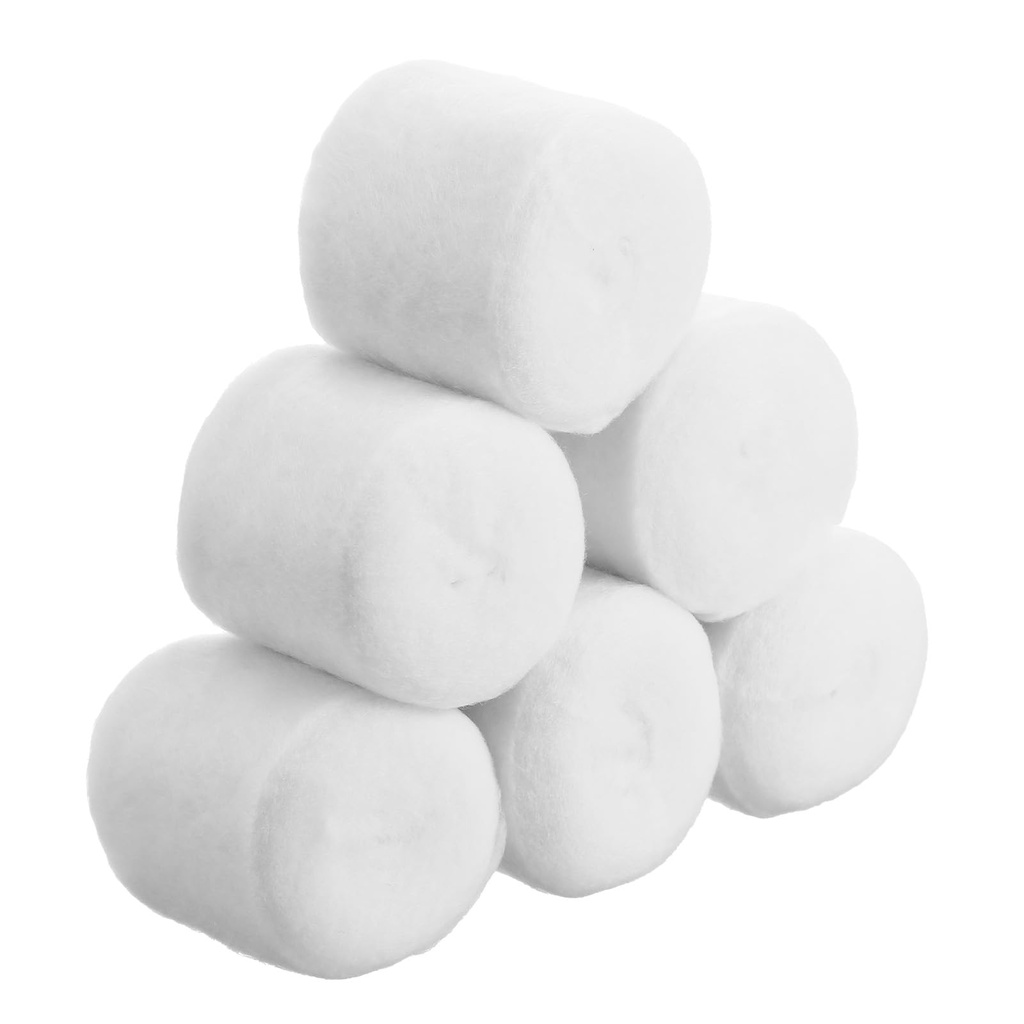 Gjinxi 6 Rolls Cast Padding, Individual Pack Soft Cotton Undercast Padding Wrap, Paddings Bandage Cast Use with Plaster Cloth Gauze for Halloween Wrap Bandage Art, Body Casts, Mask Making, Craft