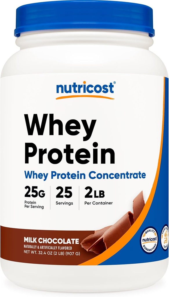 Nutricost Whey Protein Concentrate (Chocolate) 2LBS - Gluten Free < Non-GMO