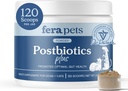 Fera Pets Postbióticos Plus Prebióticos para perros &amp; gatos - con Elm resbaladizo - promueve la salud digestiva óptima " Respuesta inflamatoria - mejora la inmunidad - 120 Scoops