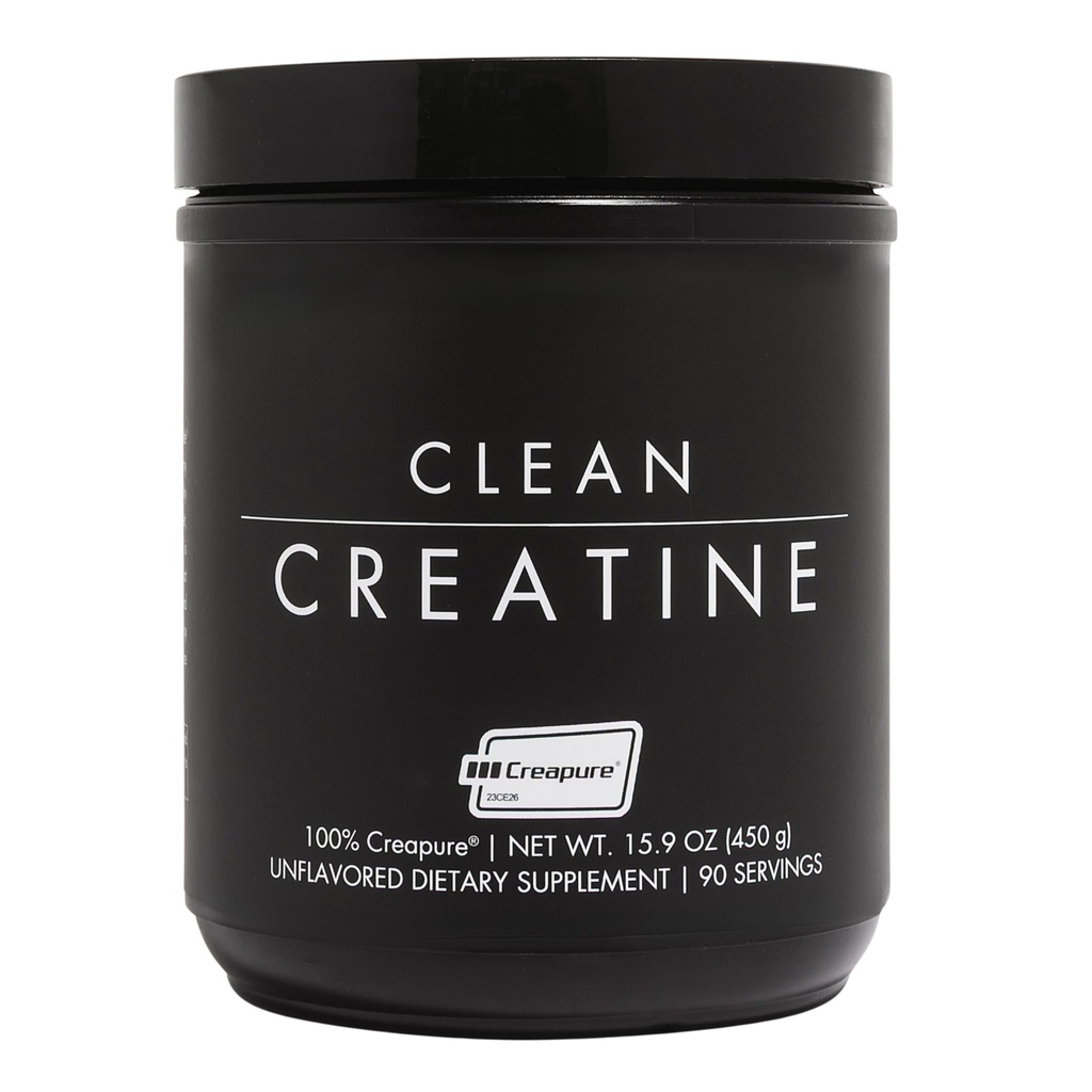 CLEAN Creatine - 100% Creapure® Creatine Monohydrate Powder for Muscle Health, Performance and Cognitive Support Silencio 3rd Party Certified by NSF ← 90 Servings ← Unflavored TEN Vegan, Keto y Gluten-Free