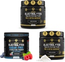 HRDWRK - 100 Servings Keto Electrolytes Powder Hydration Sugar Free - Electrolyte Powder to Boost Endurance " Reduce Fatiga con Electrolytes Suplemento (Unflavored Set of 2 " Blue Razz)