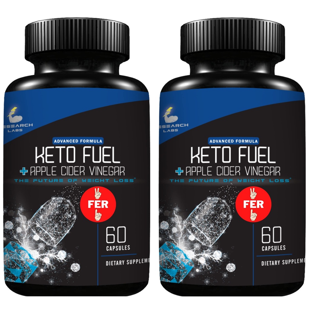 Research Labs 2 fer 1 Ad Keto Diet Pills Detox Cleanse & Support w/Apple Cider Vinegar 120 Count Proprietary Ketones, Hunger Suppressant Weight Loss Diet Pills