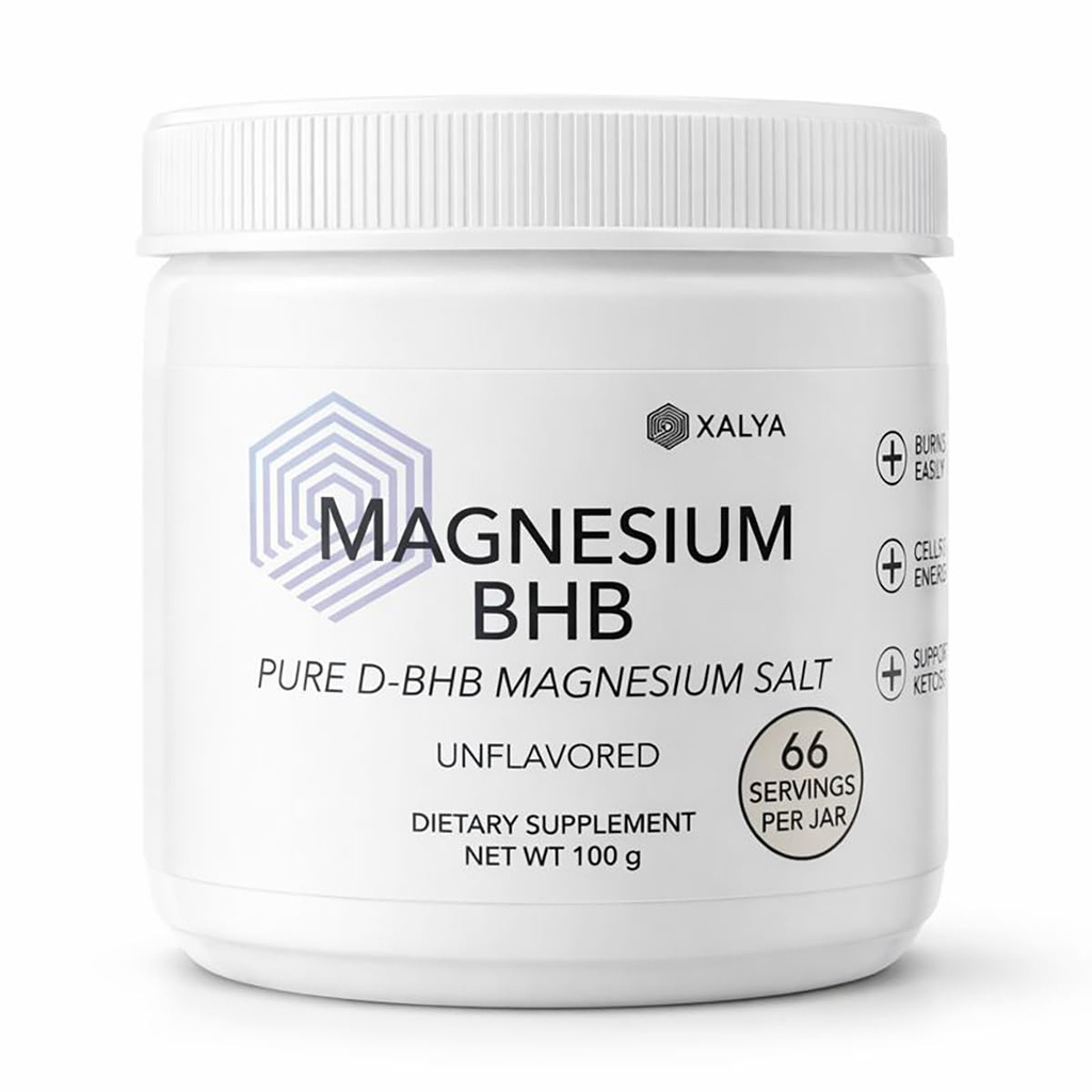 Magnesium BHB – Exogenous Ketone, Keto BHB Powder, Beta Hydroxybutyrate, Clean Ketone Fuel for Energy, Focus & Performance, Ketone Salts, Dissolves Easily in Hot or Cold Water, Unflavored 66 Servings