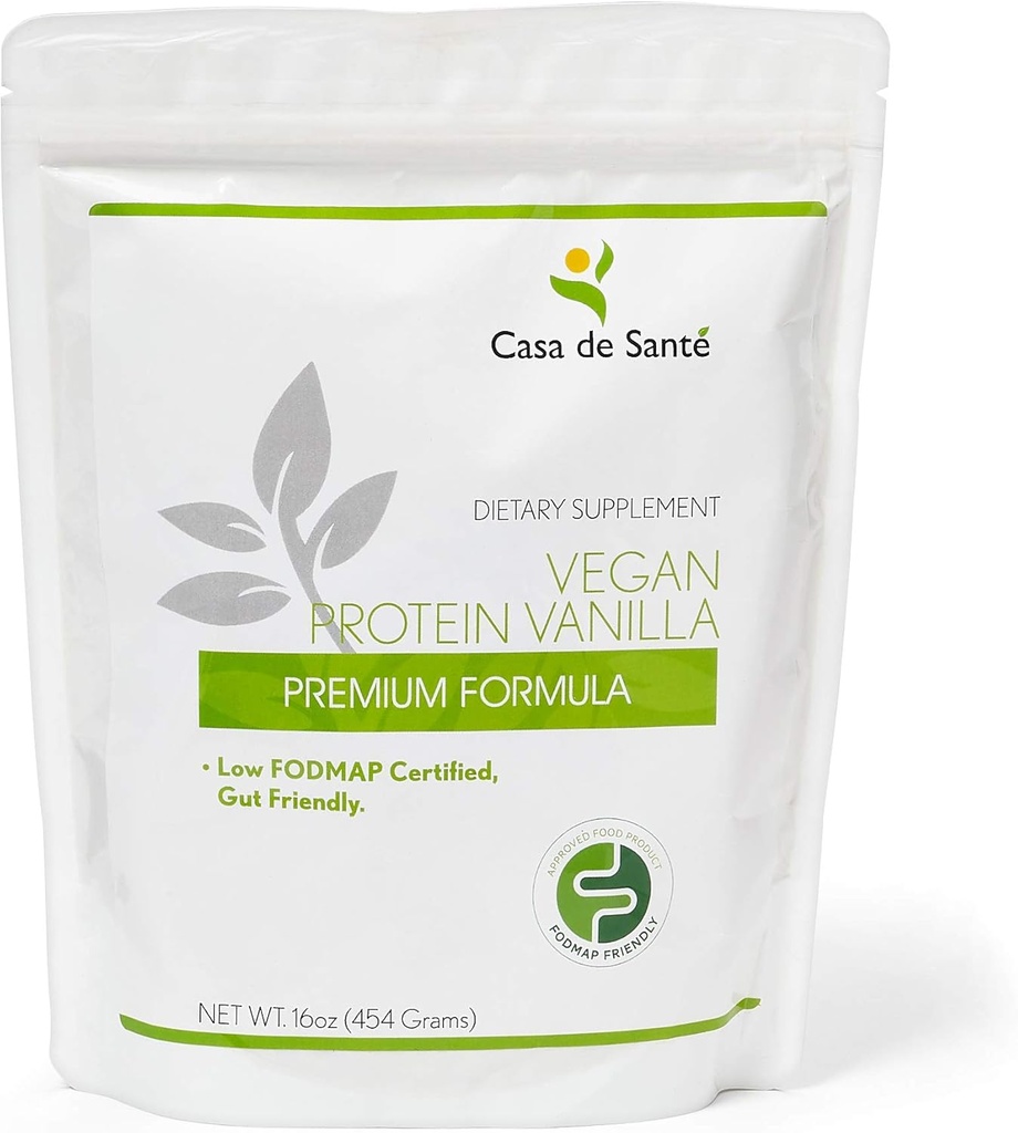 Bajo FODMAP Certified Elemental Vegan Protein GLP1 IBS &amp; SIBO Gut Friendly Gluten Dairy Soy Sugar Grain Free Keto Paleo Low Carb All Natural No Seed Oil + Superfood Spirulina Dulse > Kelp Vanilla
