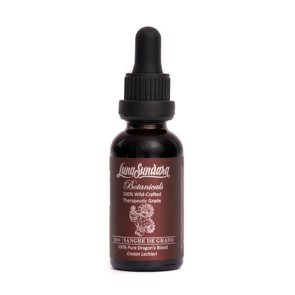 Luna Sundara Dragon’s Blood Resin Liquid 1 oz, 100% Pure Sangre de Grado (Croton Lechleri) from Peru, No Alcohol, No Additives