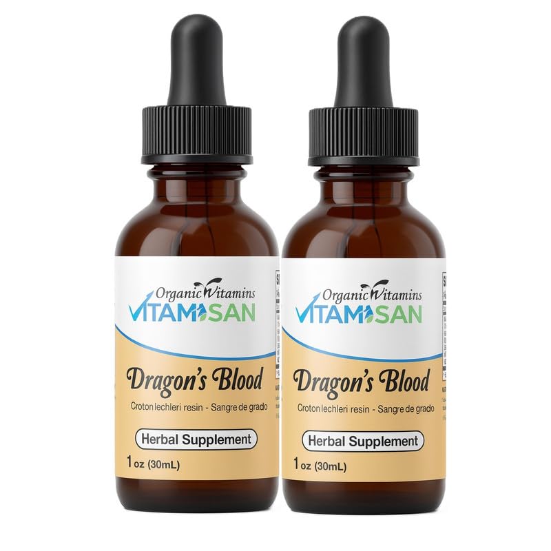 VITAMISAN Sangre de Drago 2 oz Dragon Blood Liquid Concentrate Peruvian Sangre de grado Croton lechleri Latex