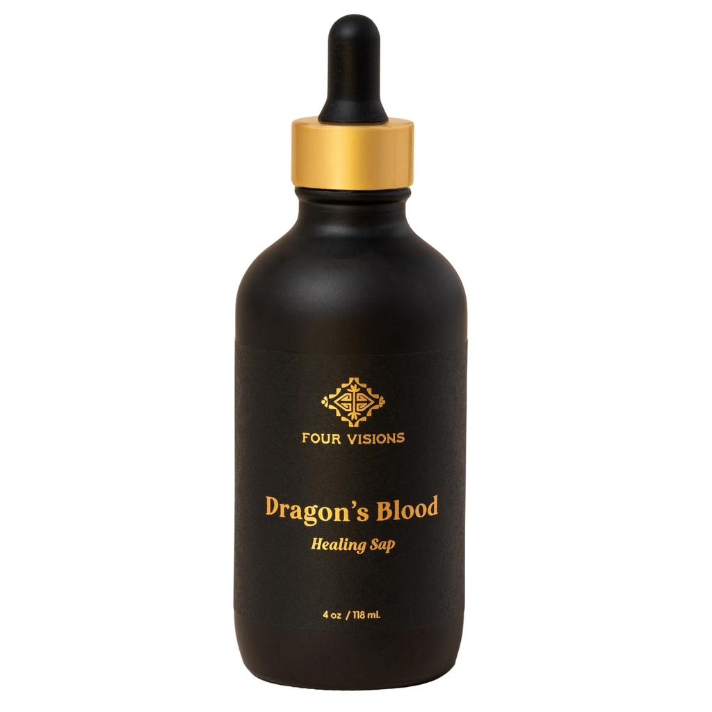 Four Visions Sangre de Drago (Dragon’s Blood) Liquid Extract – Wildcrafted ian Sap for Skin, Gut & Antioxidant Support – Sangre de Grado Organic Herbal Tincture