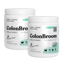 ColonBroom Psyllium Husk Powder - Colon Cleanse for Bloating Relief & Gut Health - Fiber Powder Drink - Easy to Mix - Vegan, Gluten Free, Non-GMO - Strawberry (100 Servings)
