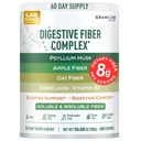 Psyllium Husk Powder 4in1 Digestive Fiber Supplement - Gut Health, Bloat Relief for Women and Men, Soluble and Insoluble Psyllium Husk Fiber Powder, Vitamin B2 - Vegan, Unflavored, Sugar-Free, 60 Day