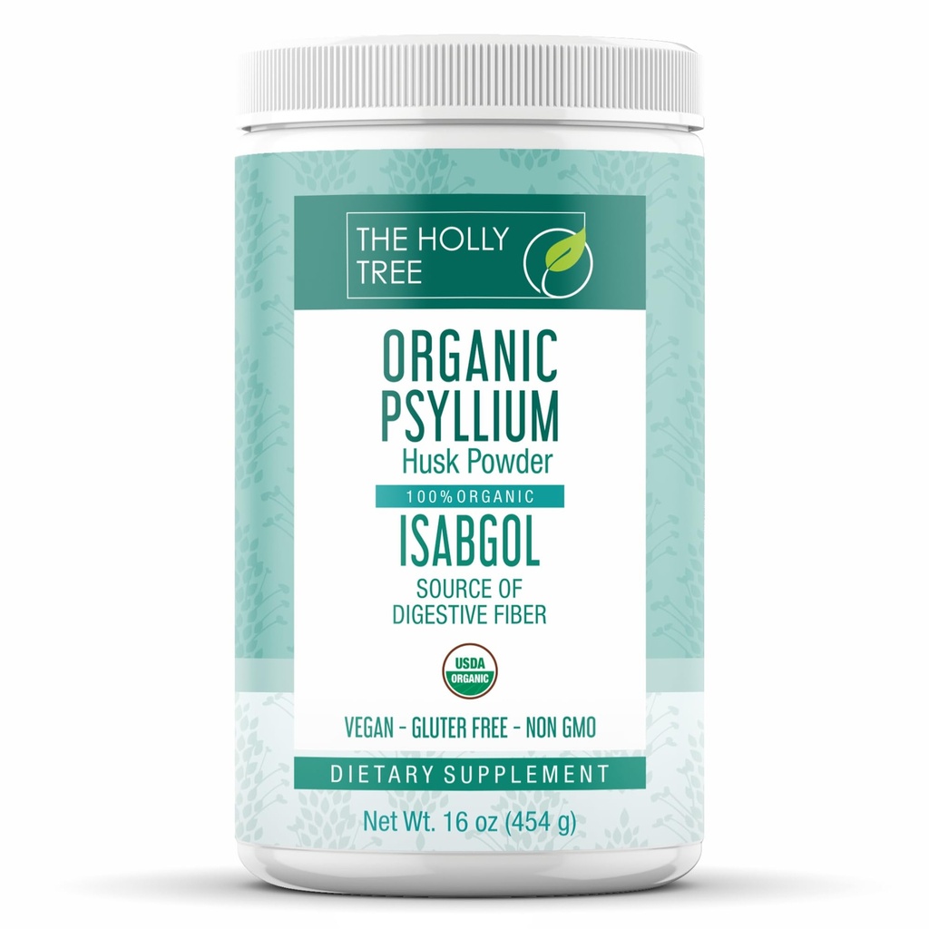 Organic Psyllium Husk Powder 16 oz - Isabgol Psyllium Husk Powder Organic for Gut Cleanse & Regularity - Premium Fiber - Vegan, Gluten-Free, Non-GMO, USDA Certified