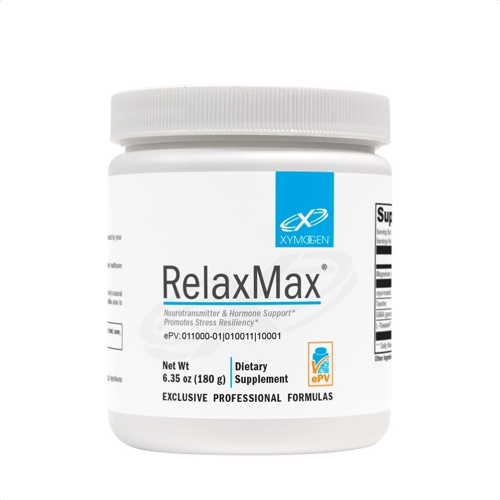 XYMOGEN RelaxMax - Magnesium Supplement for Neurotransmitter & Hormone Support - Nutrient-Rich Drink Mix to Support GABA Production - Unflavoured